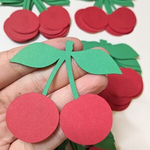 Kersenconfetti | Papieren confetti | Kersenstukjes confetti | Feestdecoraties met kersenthema | Kersenthemafeest