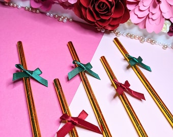Bow Straws | Party Straws | Personalised Straws | Paper Straw | Bow Party Decorations | Bow Themed Party | Daisy Straw | Party Straw