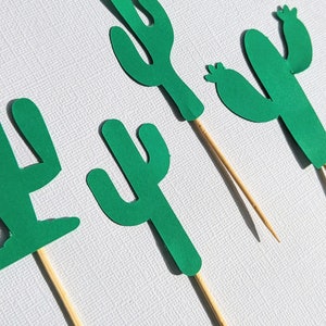 Adornos para cupcakes de cactus, Decoraciones para cupcakes de cactus, Adornos para cupcakes con temática de cactus, Decoraciones para fiestas de cactus, Adornos de cactus, Cactus