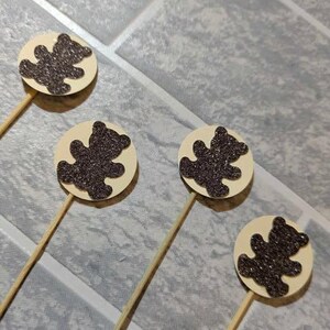 Beer-cupcaketoppers | Feest met berenthema | Berentoppers | Gepersonaliseerde cupcaketoppers | Gepersonaliseerd | Feest met berenthema