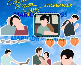 Call Me by Your Name Sticker Pack Elio and Oliver Timothée Chalamet - Etsy
