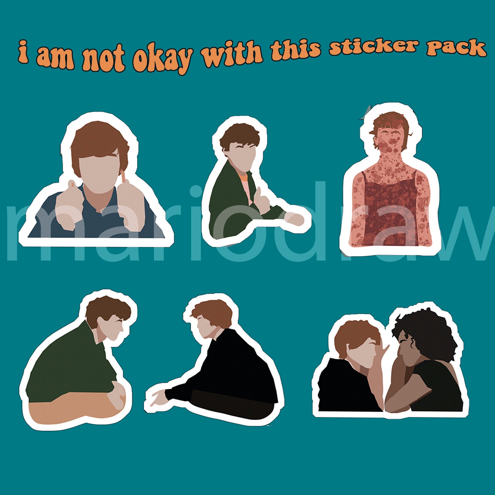 I Am Not Okay With This Sticker Pack Etsy