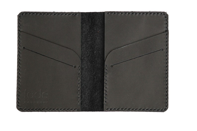 Leather Slim Wallet Men Gift Ideas Compact leather bifold wallet Personalized Leather Vertical Wallet