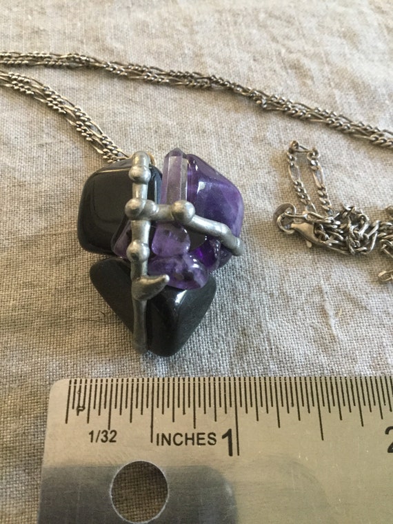 Modernist pendant crystal healing necklace 1980s … - image 3