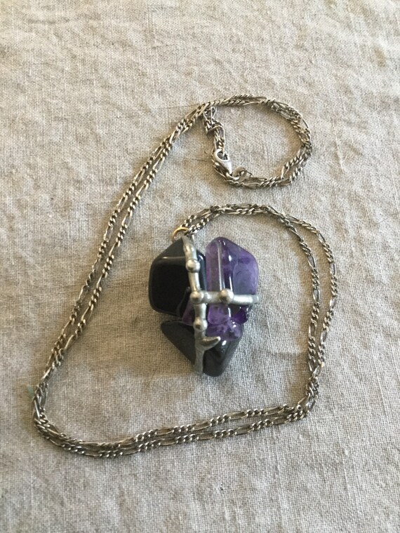 Modernist pendant crystal healing necklace 1980s … - image 2