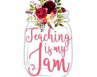 L'enseignement, c'est ma confiture, sublimation PNG Design - Téléchargement numérique