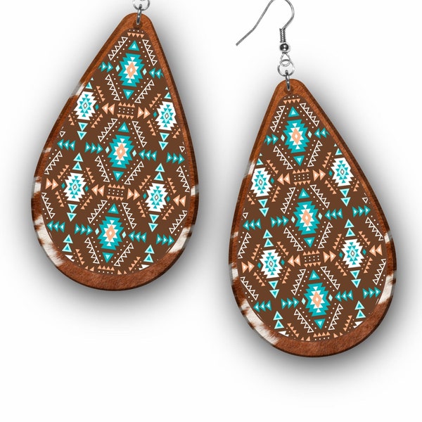 Western Earring PNG, Aztec Earring PNG, Tribal Drop Earring Design, Sublimation Design, Drop Earring PNG, Digital Download