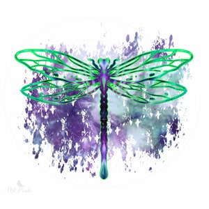 Dragonfly Shirt Design, Dragonfly PNG, Purple Tie Dye, Sublimation Design, Digital Download