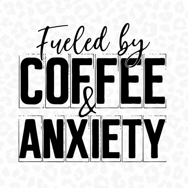 Fueled by Coffee and Anxiety Sticker Etsy