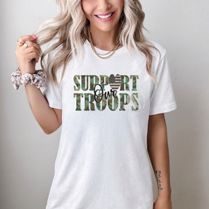 Military Shirt Design, Support our Troops PNG, Camo Shirt Design, Patriotic PNG, Rustic Flag Heart, Sublimation Design, Digital Download