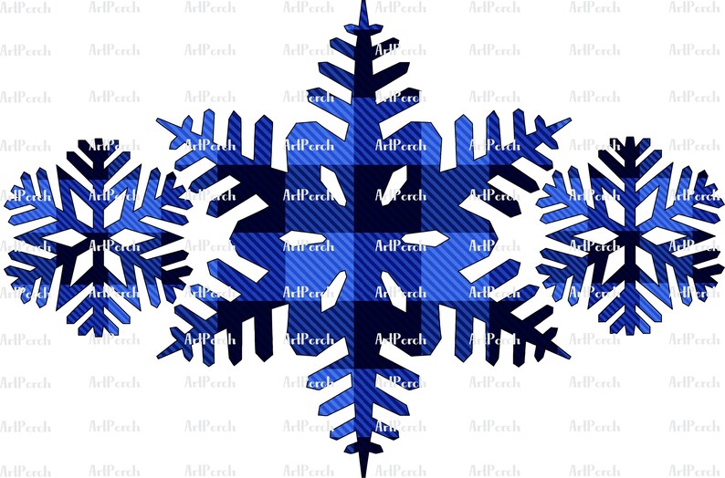Download Blue Buffalo Plaid Snowflake Winter Christmas Sublimation ...