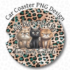 Coasters, Car Cup Holder Coasters For Car, Noble Cat Funny Pad