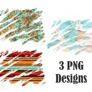 Rustic Serape, Distressed Wood, Teal Brown Southwest, Ranch, Western,  Backgrounds in PNG format for Instant Download