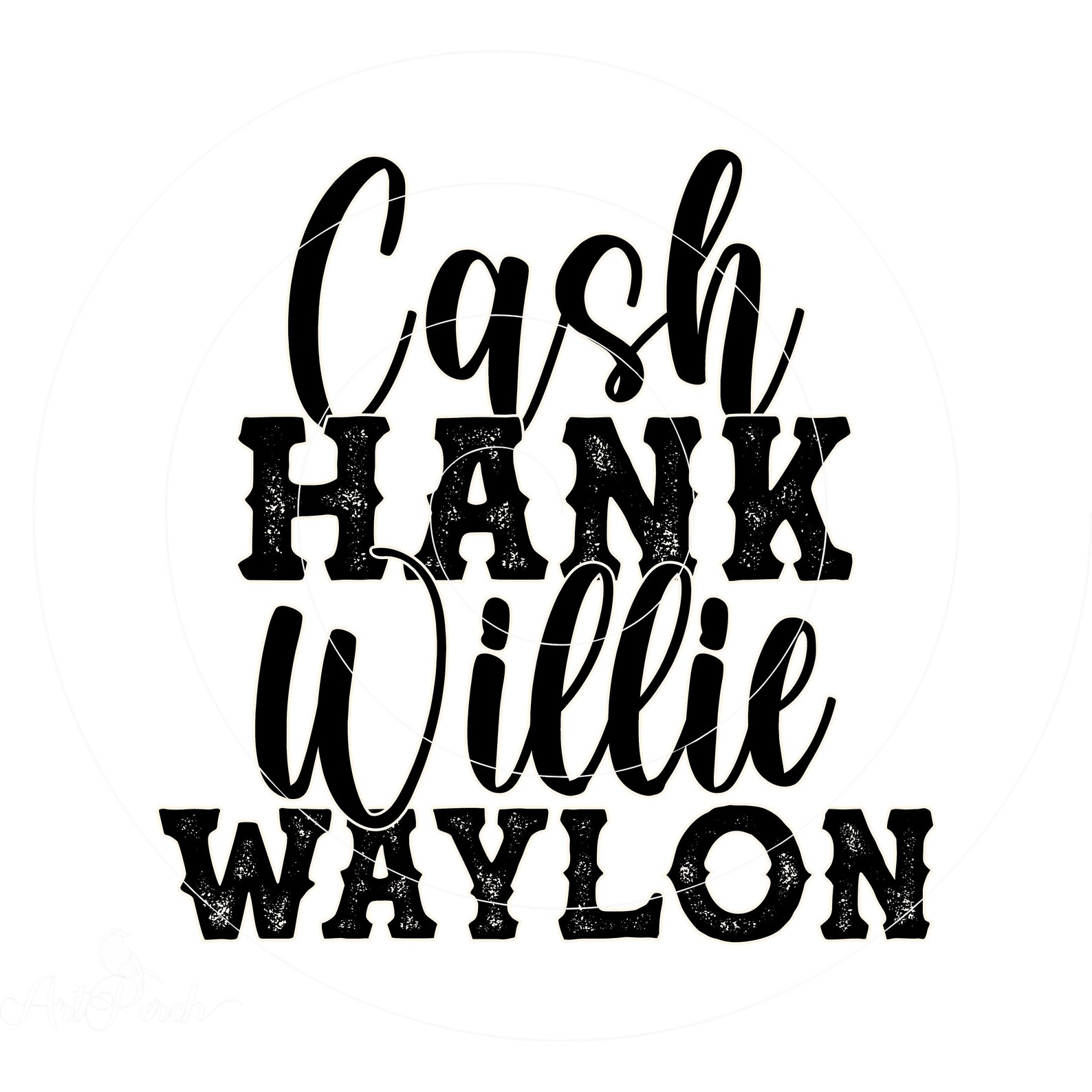 Western PNG, Cash Hank Willie Waylon, Sublimation Design, Western Shirt ...