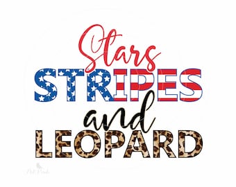 4 juli PNG, Stars Stripes en Leopard-sublimatieontwerp, luipaardprint, ontwerp Amerikaanse vlag, patriottisch shirtontwerp, digitale download