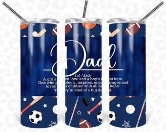 Dad Tumbler PNG, Father's Day Tumbler Wrap, 20 Oz Skinny Tumbler Design, Tumbler Sublimation Design, Camo Tumbler PNG, Seamless