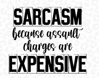 Sarkasmus PNG, Sarkasmus weil Übergriffe teuer sind, Sublimationsdesign, sarkastisches Shirt Design, sarkastisches PNG, lustige Grafik Clipart
