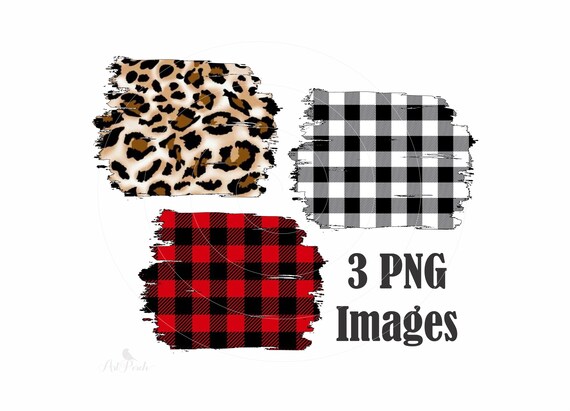 Leopard Print Black White Buffalo Plaid 
