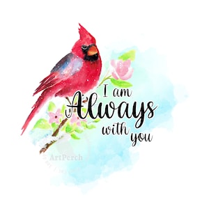 Cardinal Shirt Design, Aways with You PNG, Christian PNG, Sublimation Design, Red Cardinal PNG, Digital Download