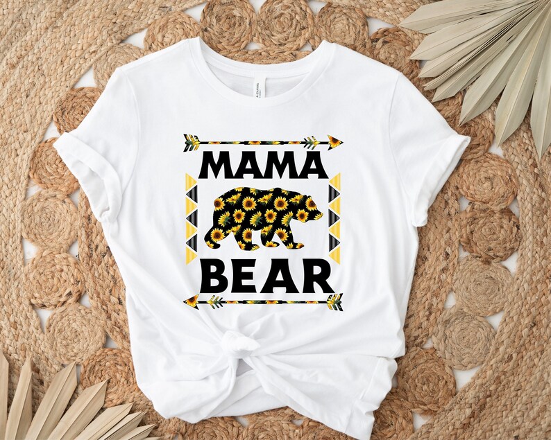 Mama Bear PNG, Sunflower Bear PNG, Mama Shirt Design, Mother Day PNG, Sublimation Design, Mama Floral PNG, Shirt Design, Digital Download, mama png,