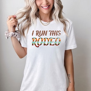 Funny Western PNG, I Run this Rodeo Shirt Design, 3D Look, Serape Pattern, Rodeo PNG, Ranch Shirt Design, Digital Download