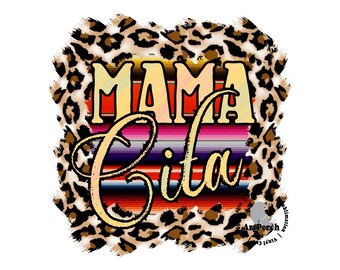 Mama Cita, PNG, Mamacita Sublimation Design, Western Shirt Design, Leopard Print, Purple Serape, Mama PNG, Mama Cita Shirt PNG