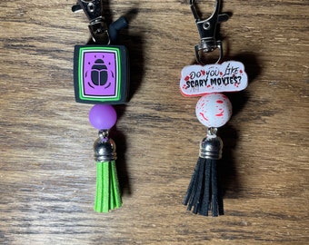 Scary Movies Beaded Keychains