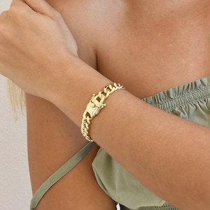 Miami CUBAN Bracelet Gold Curb Choker, Link Chain Necklace, Gold Filled Chain, Thick Chain 18K Gold Filled, Big Figaro Chain Choker,