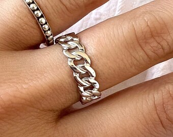 Silver Cuban Adjustable Ring | Gold Cuban Ring | Adjustable Gold Ring | Cuban Ring | Silver Ring | Gold Ring