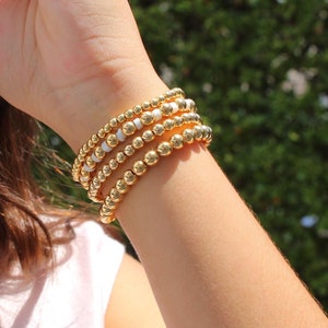 Stretchy Gold Bead Bracelet | Colorful Beaded Bracelet | Gold Bracelet for Women | Stackable and Stretchable Bracelet | BEST SELLER
