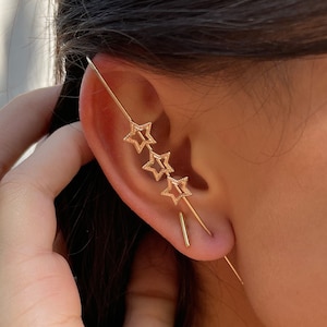 Ear Decor Cuff, Star Ear Accessory, Gold Filled Ear Cuff, Gold Ear Decor, Star Cuff, Gold Cuff, Gold Filled Ear Accessories, Star Earring