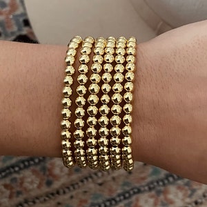 Stretchy Gold Bead Bracelet | Colorful Beaded Bracelet | Gold Bracelet for Women | Stackable and Stretchable Bracelet | BEST SELLER