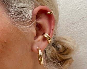 Conch Hoop | Cartilage Earring | Gold ear cuff | Gold Cartilage Hoop | Gold filled Ear Cuff | Conch Earring | Thick Gold Cuffs
