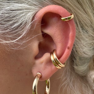 Conch Hoop | Cartilage Earring | Gold ear cuff | Gold Cartilage Hoop | Gold filled Ear Cuff | Conch Earring | Thick Gold Cuffs