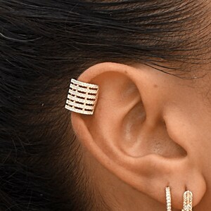 Layered Cz Cuff, Reversible Cuff, Gold Filled Cuff, CZ Cuff, Gold Filled Cuff, Ear Cuffs, Gold Ear Cuffs, Gold Filled Cuffs