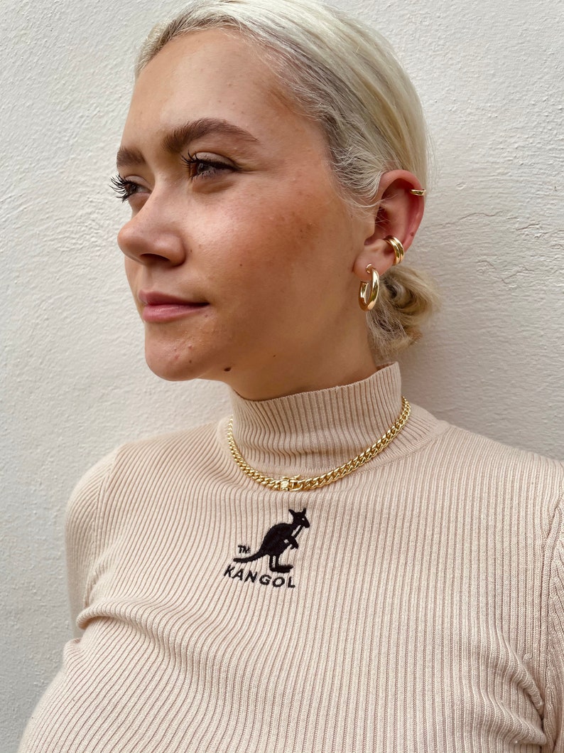 Conch Hoop Cartilage Earring Gold Ear Cuff Gold Etsy