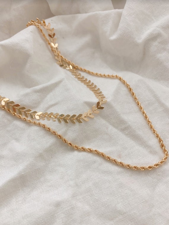 4 Pcs Multi Layer Twisted Rope Chain Choker Vintage Necklace Set Women's  Jewelry | eBay