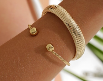 Pulseira de contas finas torcidas | Pulseiras com ponta de contas de nó | Punho de pulso aberto | Pulseira de contas abertas | Pulseira torcida
