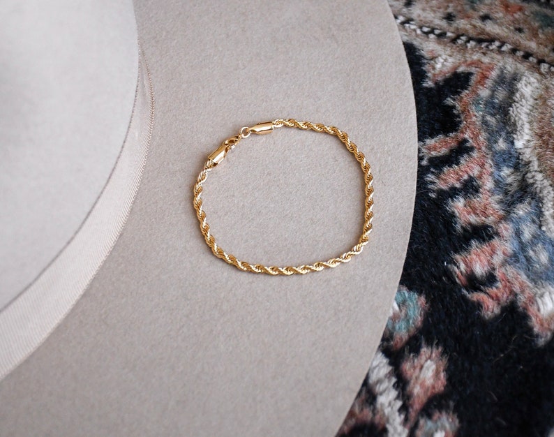 Gold Rope Bracelet Skinny Rope Bracelets 3mm Gold Rope Etsy