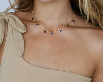 Traditional Evil Eye Necklace | Evil Eye Choker | Gold Evil Eye Choker Necklace | Evil Eye Choker | Choker Evil Eye |  Evil Eye Necklace