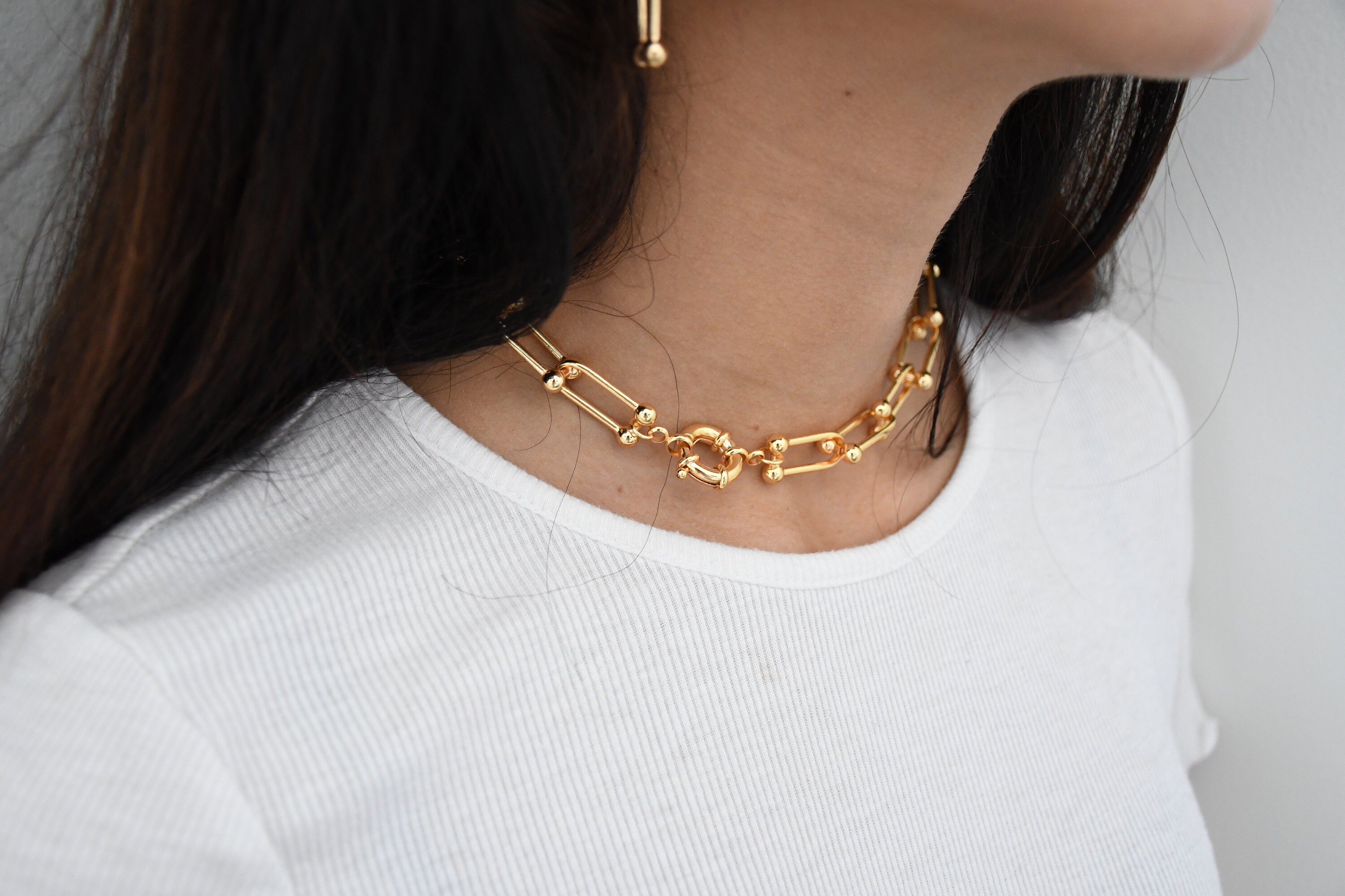 Ulock Chain Gold Lock Chain Gold Chain Ulock Necklace Etsy
