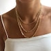 Small Paperclip Link Necklace | Gold Link Choker | Link Chain Necklace Set | Paperclip Chain Necklace | 18K Gold Filled | Paperclip Set