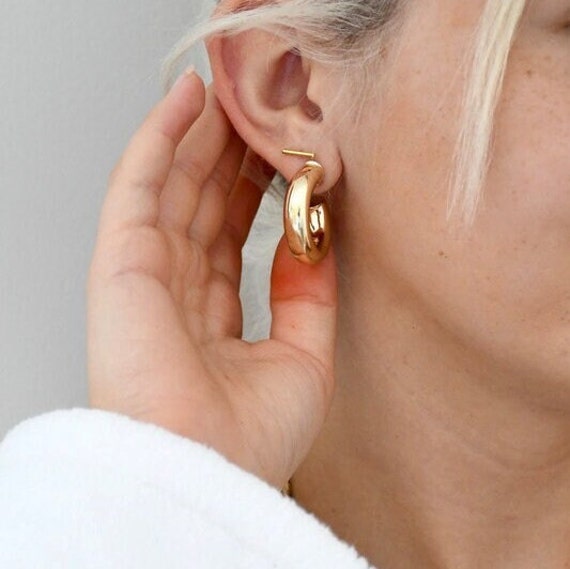 Gold Bar Stud Earrings Hypoallergenic Bar Stud Earrings 18k Gold