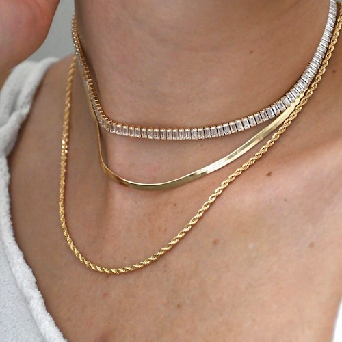 Skinny Rope Chain 18 Gold Rope 