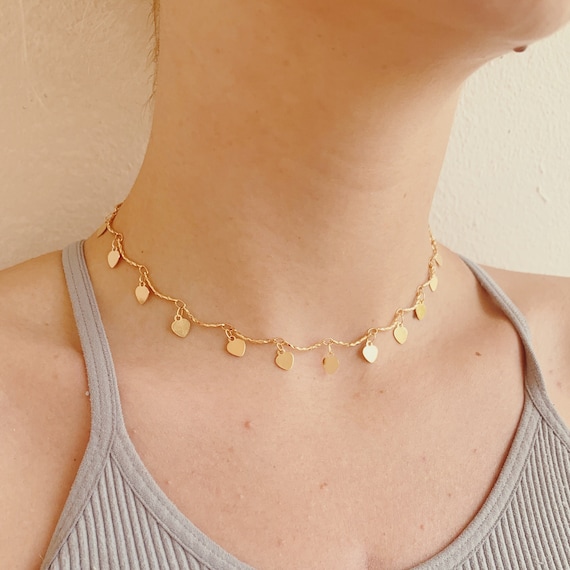 Gold filled cheap choker necklace