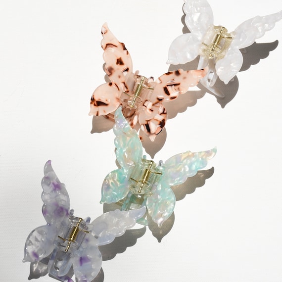 Butterfly Hair Clips Butterfly Claw Clips Hair Accessories Etsy
