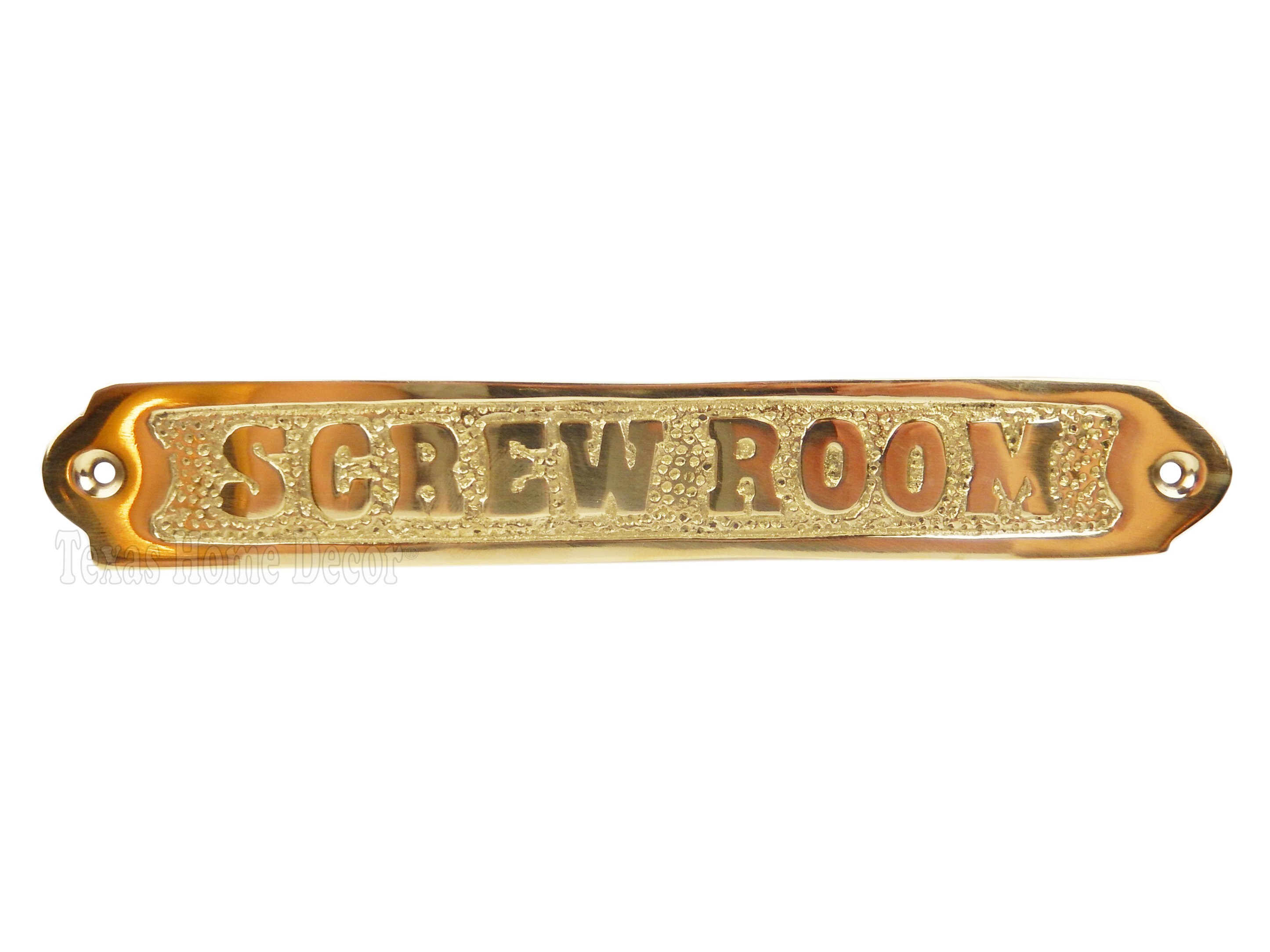 Solid Brass Door Wall Plaque Signs ~ Nautical Decor ~ Brass Screws Included Solid Brass Door Wall Plaque Signs ~ Nautical Decor ~ Brass Screws Included