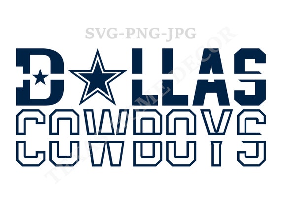 Big D Dallas Cowboys Stars SVG PNG JPG Clipart | Etsy