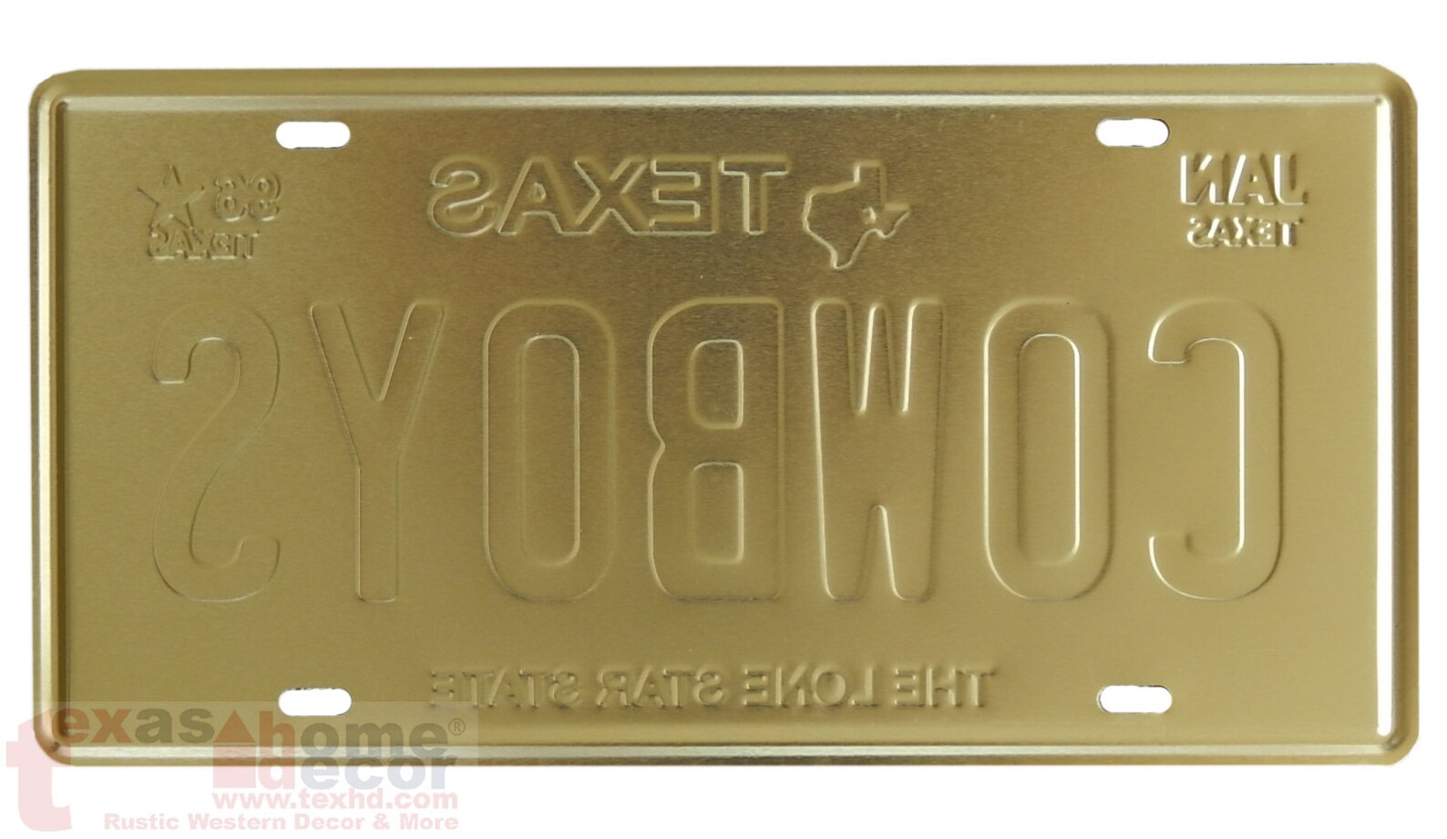 Dallas Cowboys License Plate Rustic Embossed Tin Metal Texas Etsy