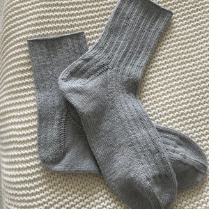 Handmade knitting socks from 100% wool. Boyfriend socks. Size 10-10.5